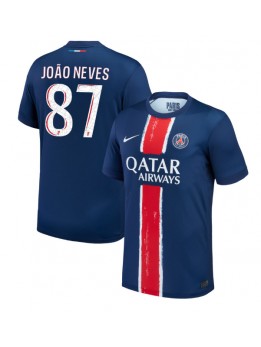 Moški Nogometna dresi replika Paris Saint-Germain Joao Neves #87 Domači 2024-25 Kratek rokav